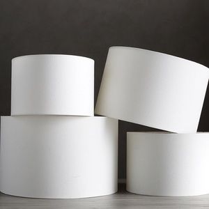 NWT POTTERY BARN LARGE WHITE GALLERY LAMP SHADES SET OF 2